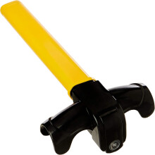 Bloqueo de volante universal de color amarillo brillante, dispositivo antirrobo de acero reforzado, sistema de bloqueo con llave cruzada que
