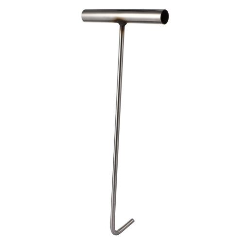 Shaped hook for manhole covers, durable, stainless, for lifting manhole covers and rolling gates
