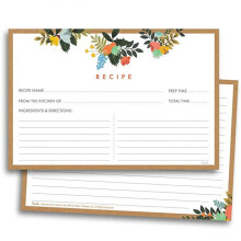 Bridal Recipe Cards for Wedding Keepsakes, Recipe Sheets Fun Mix of Designs, Blank Recipe Cards with Retro Aesthetic for Kitchen Organization, Perfect