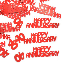 Sequin Sprinkles for DIY Party Decoration, Heart Shaped Confetti Red Party Decorations, Wedding Anniversary Decoration, Love Confetti, 300pcs