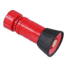 1 Inch Heavy Duty Fire Hose Nozzle Pressure Jet And Fog Pattern Thermoplastic Construction Industrial Pumper Red