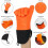 Γάντια BBQ ανθεκτικά στη θερμότητα, αδιάβροχη σιλικόνη με αντιολισθητική λαβή, 3