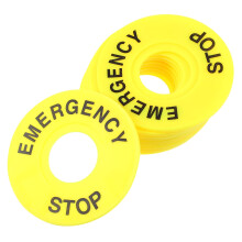 10 Pieces Emergency Stop Button Ring Partial Replacement for Emergency Sign Durable Robust for Emergency Exits Safety Applications