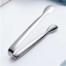 Utensílios de cozinha com cabo ergonômico, mini pinças de aço inoxidável para servir com eficiência, prendedores de gelo duráveis e