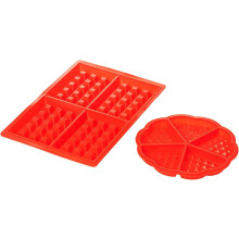 Herzförmige und quadratische Waffelbackformen, temperaturbeständig für vielseitiges Backen, Antihaft-Silikon sorgt für einfaches Herauslösen