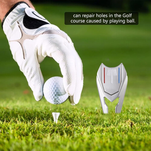 Golf Ball Marker  MultiTool  Golf Line Marker, Lightweight Divot  Tool  Handy Golf Putting Guide 1