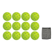 12PCS 74mm 40 Löcher Pickleballs PE Kunststoff