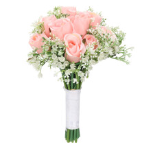 Buchete de mireasă din mătase reutilizabile pentru decor de nuntă, flori artificiale, flori elegante de mătase pentru decor de casă pentru