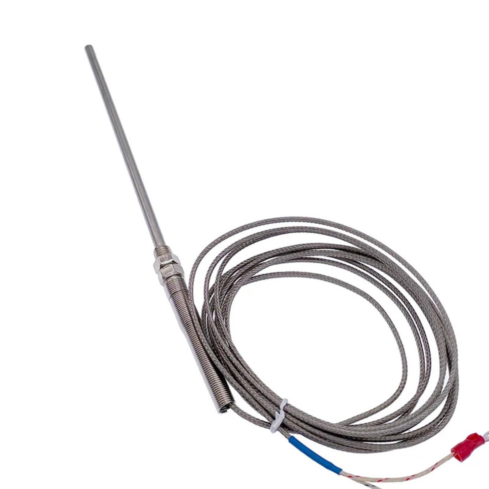 150Mm Probe Type K Thermocouple Sensor Stainless Steel Thermocouple With 1M 2M 3M 4M 5M Cable, Range 0400 (Color: Line Length 5M) 9001264488963