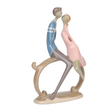 Sculture astratte di coppia, statuette decorative romantiche in resina, regali con forma elegante e design realistico, scultura per casa, ufficio,