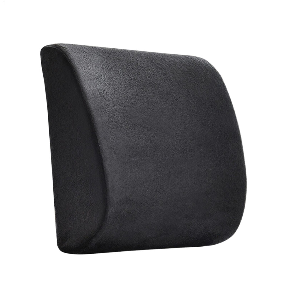 Black Lumbar Support Pillow For Chair Slow Rebound Travel Friendly Lower Back Support For Air Travel Driving
