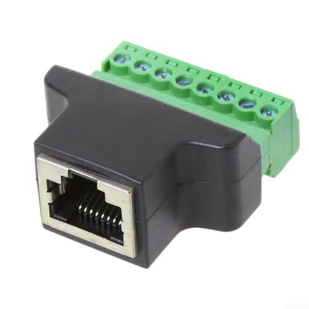 Efficient Rj45 Socket Adapter, 8Pole Screw Terminal For Enhanced Network Connectivity 9119770328748