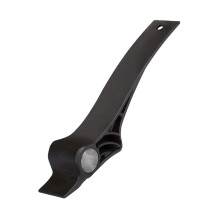 Footoperated door lifting tool for assistance – ergonomic design, faux furniture installation aid for decorators and carpet installers.