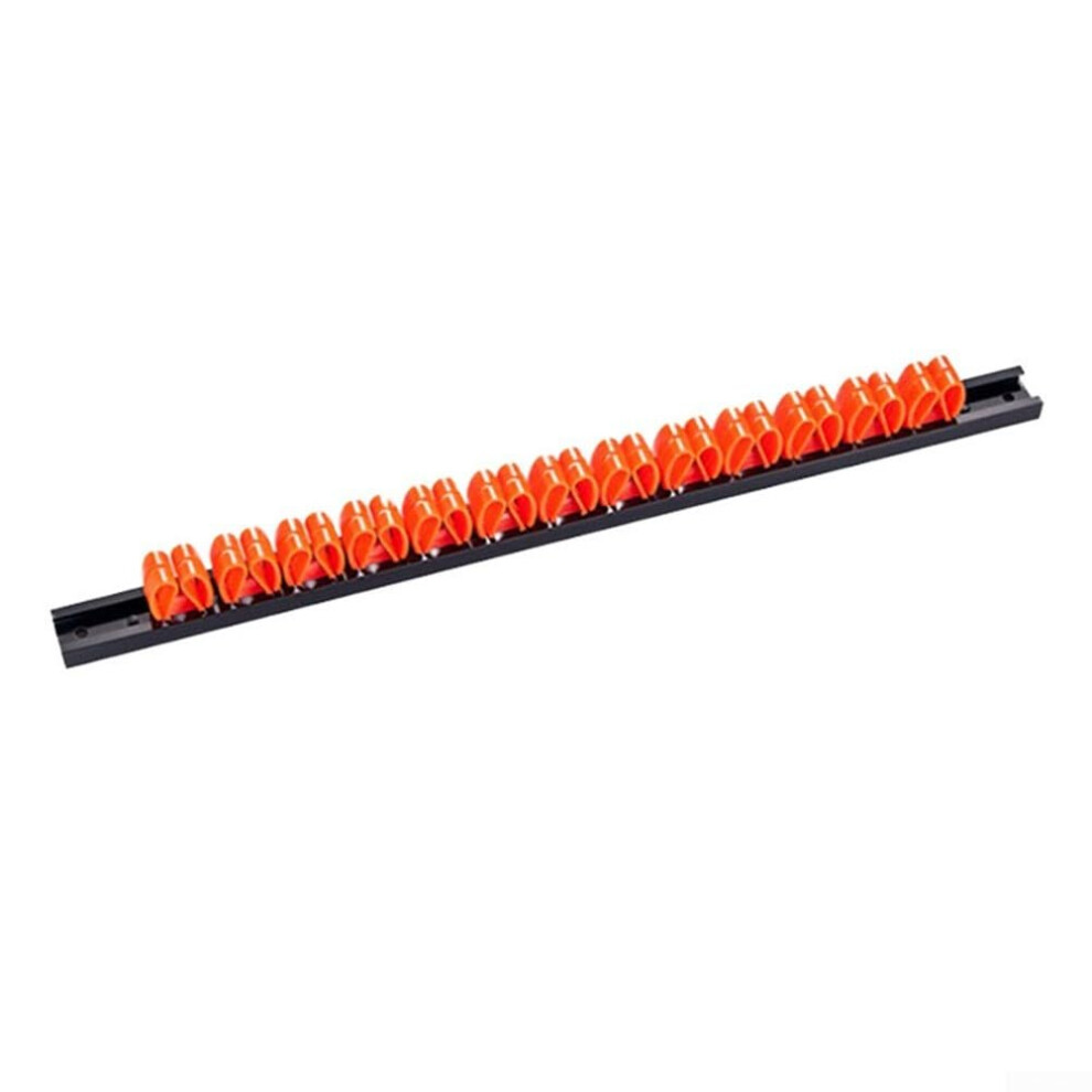 Screwdriver Rack And Wrench Organizer, Wall Mounted Tool Storage, Orange, Home Or Workshop Garage Organization 9339159792872