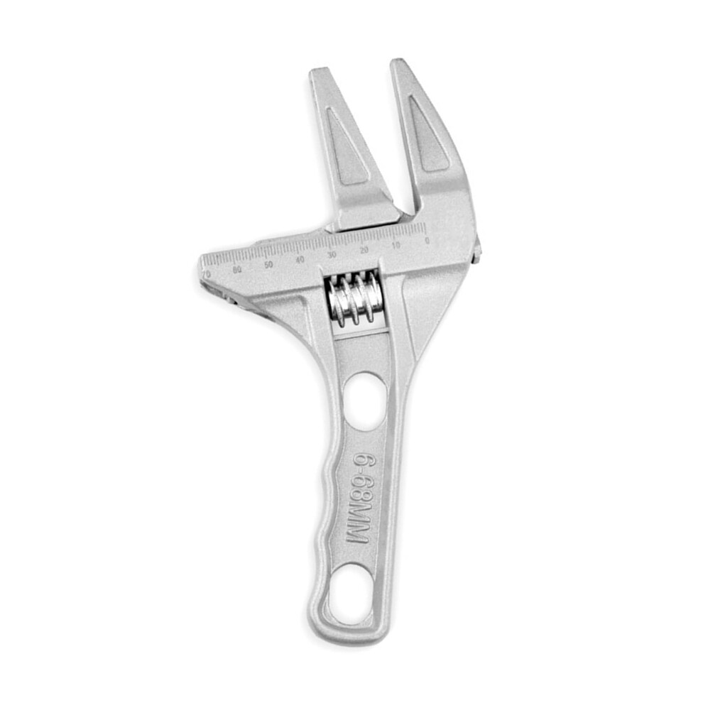 Aluminum Alloy Wrench 668 Mm Large Opening Wide Jaw With Short Thin Layer Spreader Tap Plumber Wrench Silver 9001264490232