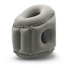 Inflatable Travel Pillow Headrest Airplane Neck Pillow Travel Neck Support For Sleep Gray 37cmx32cmx26cm