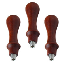 3Pcs Handmade Wood Stamp Handle Set Retro Vintage Look for Wax Sealing