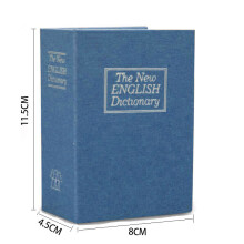 Cofre secreto em formato de livro com construção durável, cofre de distração com fechadura de segurança com chave e estrutura de aço, cofre
