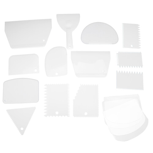 Cake Decorating Accessories Dough Cutter Non-Stick Kitchen Tools Durable Baking Scraper Ergonomic Handle Flexible Structure Food Safe Plastic Suitable