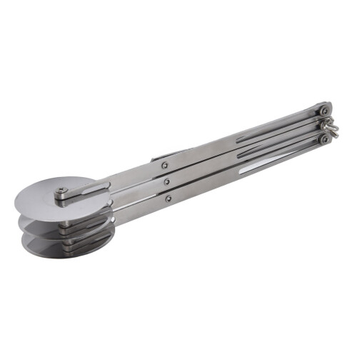 Κόφτης ζύμης Kitchen Essential, ρολό κοπής ζύμης από ανοξείδωτο χάλυβα πολλαπλών 2