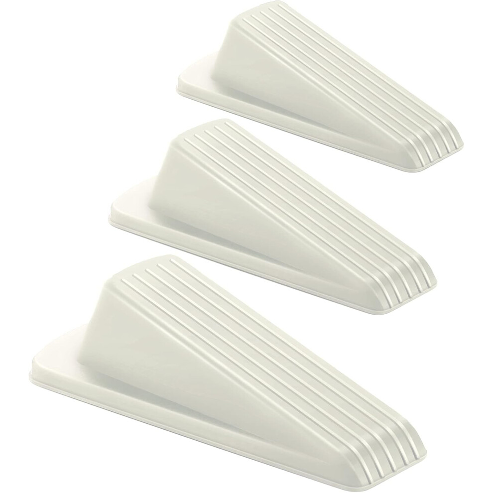 Door Stoppers, Heavy Duty For Any Door Any Floor, Non-Slip Flexible Rubber Door Stop Wedge, 3Pcs Enhanced Hollow Design For Residential Commercial Use 9554910110485