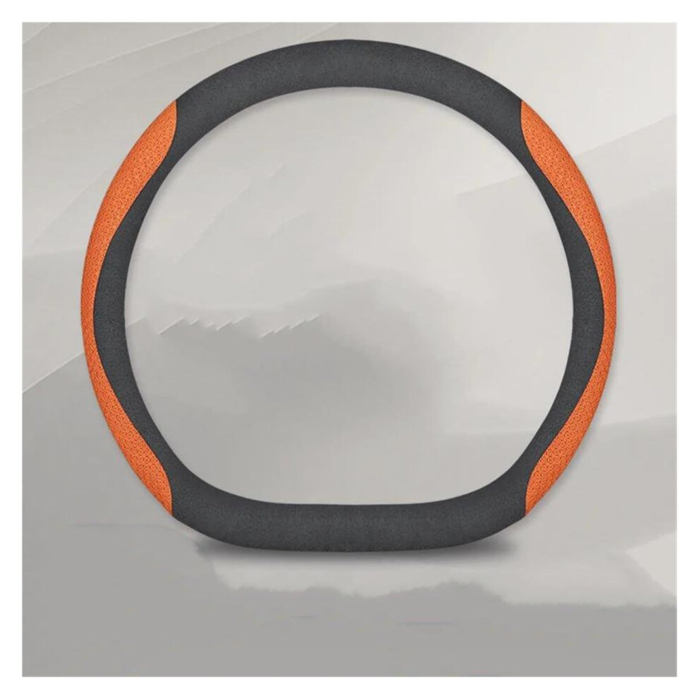D Shape Suede Car Steering Wheel Cover Nonslip Grip For Ford Focus Kuga Smax Mustang Ranger Explorer 9339159794951