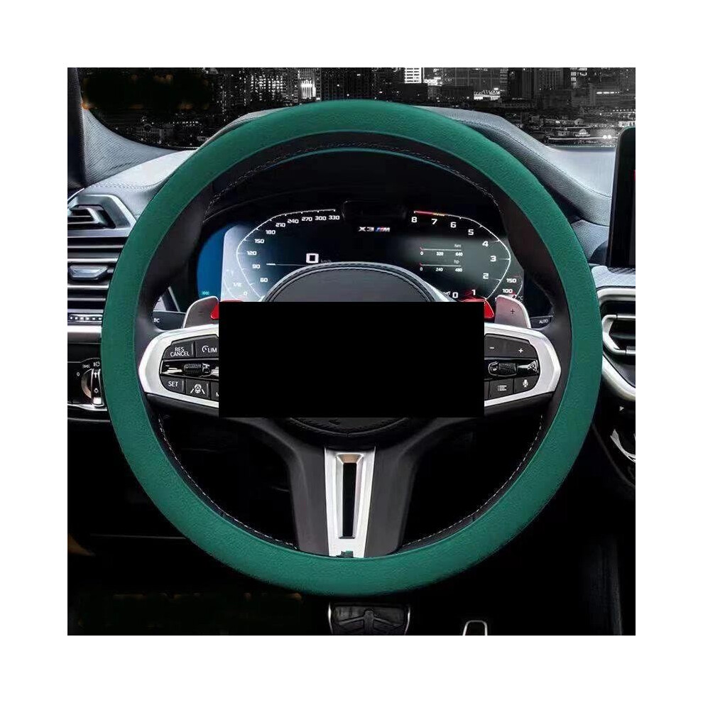 Universal Leather Car Steering Wheel Cover Antislip Breathable Allseason Comfort Black 9323874562834