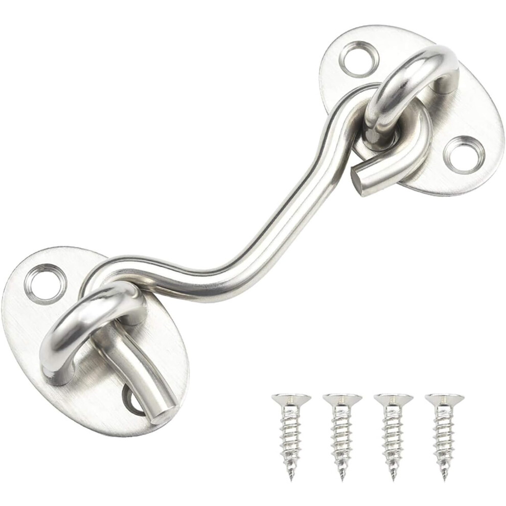 Decorative Practical Latches, Cabin Hook Eye Latch, Durable Solid Construction, Resistant Rust Breakage For Door Window Fixing, Privacy Hardware Easy 9554910108178