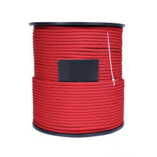 Static Climbing Rope 30/50 Outdoor 6mm Core Climbing Auxiliary Rope Survival Climbing Grip Knot Rope Umbrella Rope Equipment (Red, 30M)