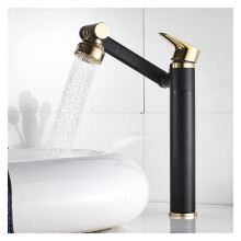1080 Degree Basin Faucet 2In1 Heated Gourmet Kitchen Sink Mixer With Hose Black Finish Size B6009h