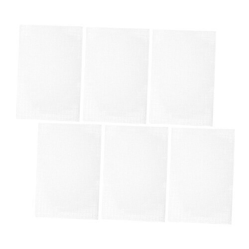 Plastic Canvas Sheets 6Pack for Cross Stitch Hand Stitching Embroidery DIY Precise Layout Portable Rigid Mesh Pads