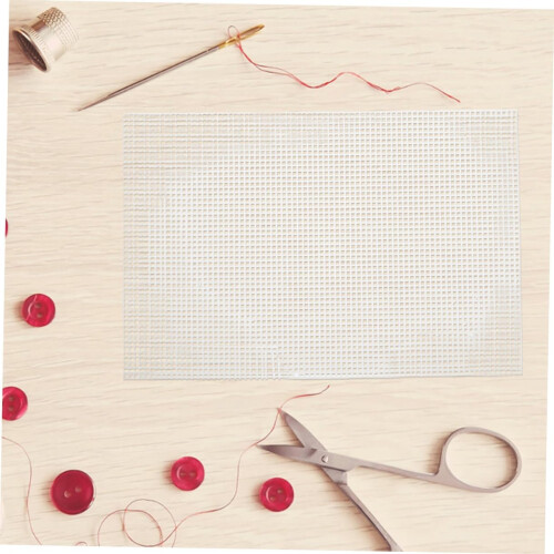 Plastic Canvas Sheets 6Pack for Cross Stitch Hand Stitching Embroidery DIY Precise Layout Portable Rigid Mesh Pads 2