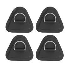 4 Stück D-Ring-Patch, Edelstahl-D-Ring-Pad für