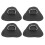 4 Stück D-Ring-Patch, Edelstahl-D-Ring-Pad für 7