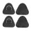 4 Stück D-Ring-Patch, Edelstahl-D-Ring-Pad für 10