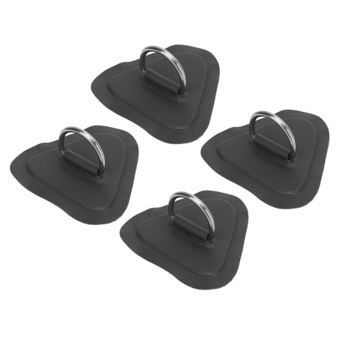 4 Stück D-Ring-Patch, Edelstahl-D-Ring-Pad für 2