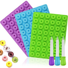 Moule à donuts créatif en silicone pour pâtisseries maison, facile à nettoyer, moule à mini-donuts flexible en matériau de qualité alimentaire