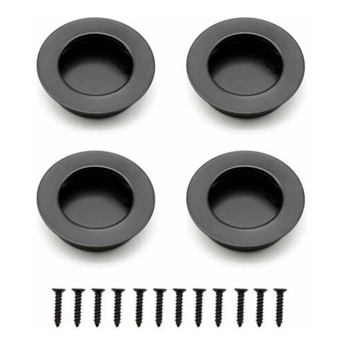 Flush Pull Door Handle, Solid Brass Construction, Family-Friendly, Smooth And Polished Surface, Wide Applications For Doors, Wardrobes, Cabinets, Impr
