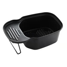 Allsidig oppbevaringskurv for kjøkkenvask, avløpskurv i rustfritt stål med effektive dreneringshull, trekantet plassbesparende design for moderne