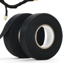 ECI ELETTROFORNITURE 2 Pieces Industrial Fabric Electrical Tape Heat Resistant for Motorcycle, Car, Home, 15m, 25mm