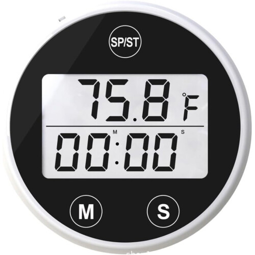 Floating Ice Bath Thermometer With Timer Waterproof Electronic Cold Plunge Thermometer Black Alarm Flashing 1