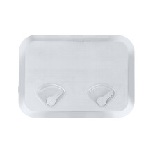 Boot hatch, rectangular deck hatch, weatherproof sealing, ABS PC, reliable marine accessory, 44 x 31.5 cm white