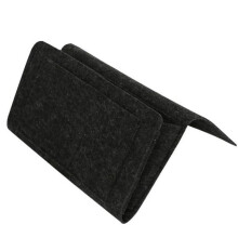 Felt Bedside Caddy Storage Organizer Pocket For Sofa Or Bed Mattress Side Holder Tablet Magazines Remote Light Gray