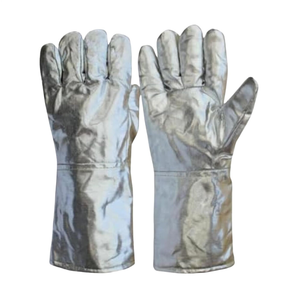 Thermal Insulating Gloves Aluminum Foil Heat Resistant Casting Gloves 5Finger Mittens For Glass Processing Kitchen 9001264496203