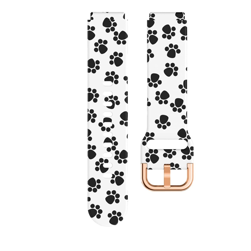 18Mm Painting Silicone Watchband Compatible With Smart Watch Wristband Bracelet E 18Mm 9339159796603