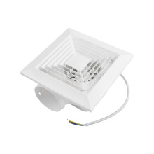 Integrated Ceiling Ventilation Fan For Household Kitchen And Bathroom, 20x20cm, White ABS, Energy Efficient Design