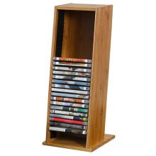 DVD/CD Storage Box CD Holder Wood CD Storage Rack Record Holder Organizer Display Stand