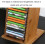 DVD/CD Storage Box CD Holder Wood CD Storage Rack Record Holder Organizer Display Stand 4