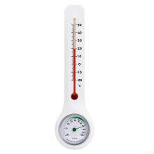 Wall Thermometer Hygrometer Indoor Outdoor Mechanical Humidity Gauge Battery Clear Dial For Home Office Laboratory