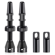 Lightweight tubeless aluminum valves, universal bicycle valves, tools, tire for easy maintenance